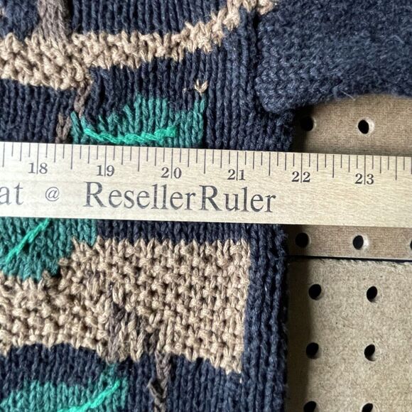 Belle Pointe Novelty Jungle Safari Cardigan Knit Sweater VTG 90s XL Women RARE - Picture 11 of 12